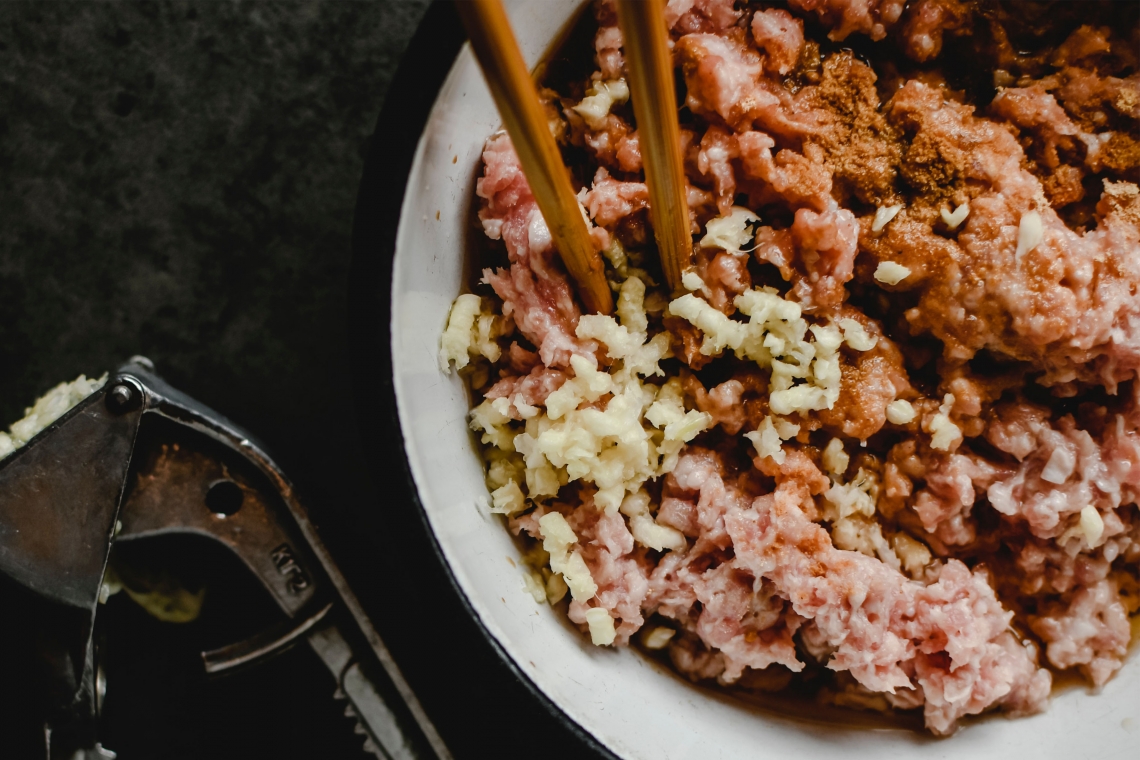 Un dîner avec de la viande